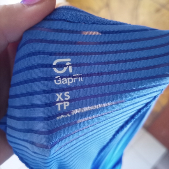 GAP Blue and Black Striped Top - Picture 2 of 4